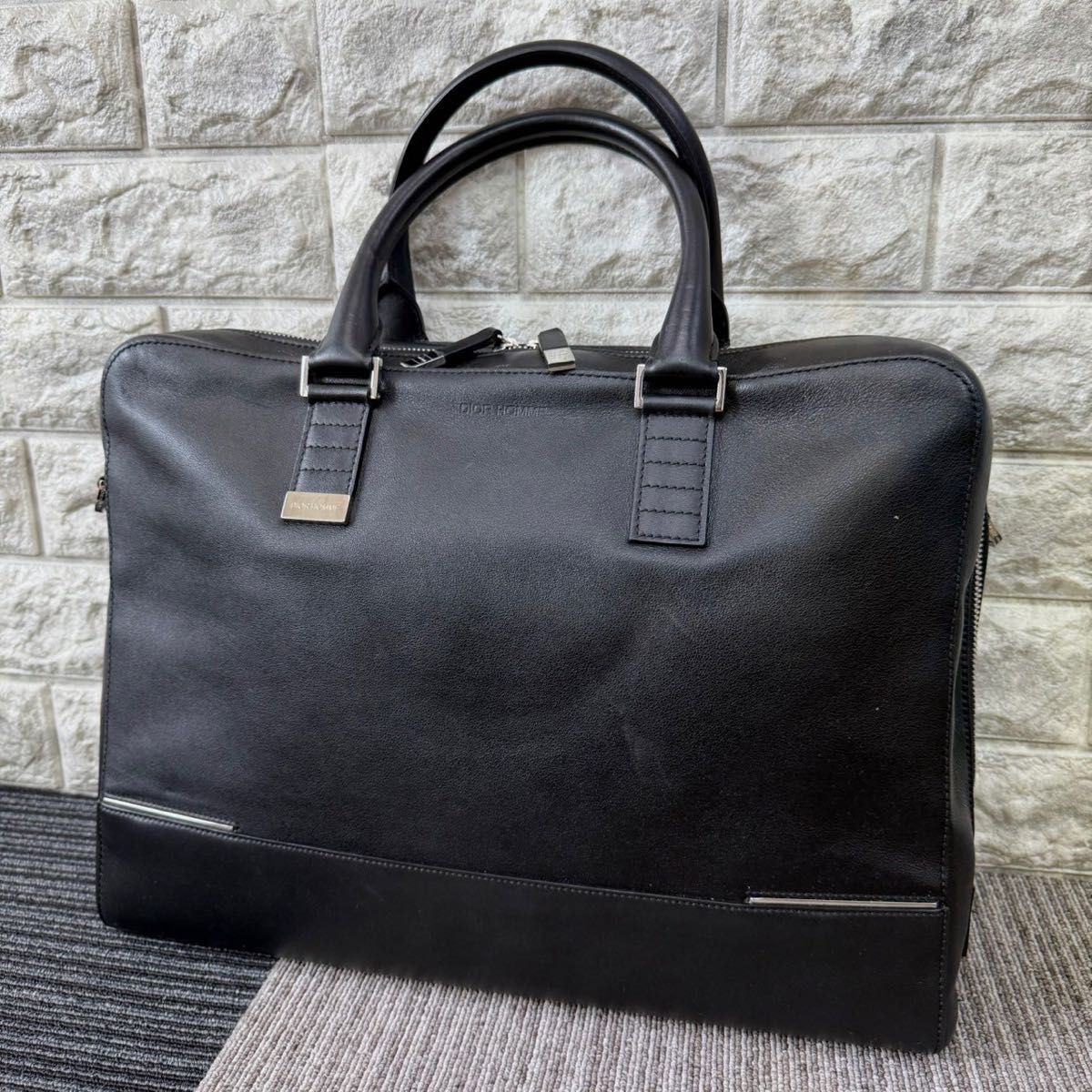 Dior ディオール レザー ビジネスバッグ ブリーフケース ブラック