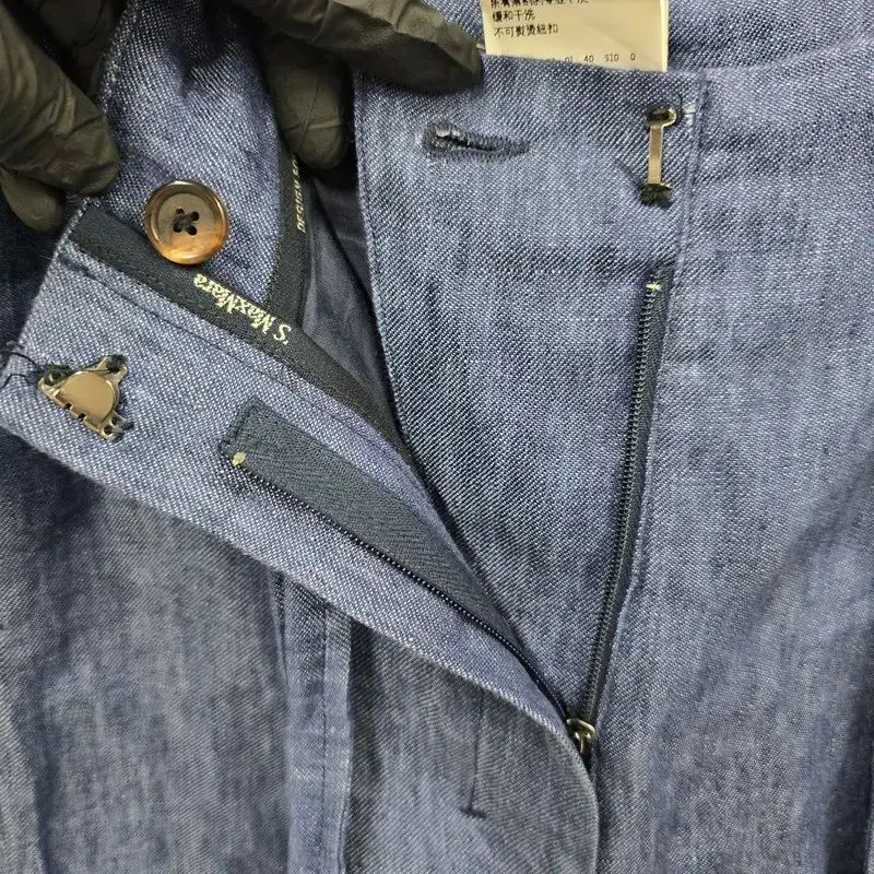 【本物保障】 040 MAX MARA レディース ワイドフィット 麻ズボン