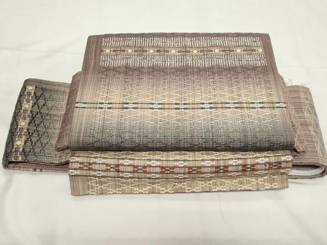 平和屋着物●ワンタッチつけ帯 花織 吉祥文 やまと誂製 正絹 CAAZ6482dy