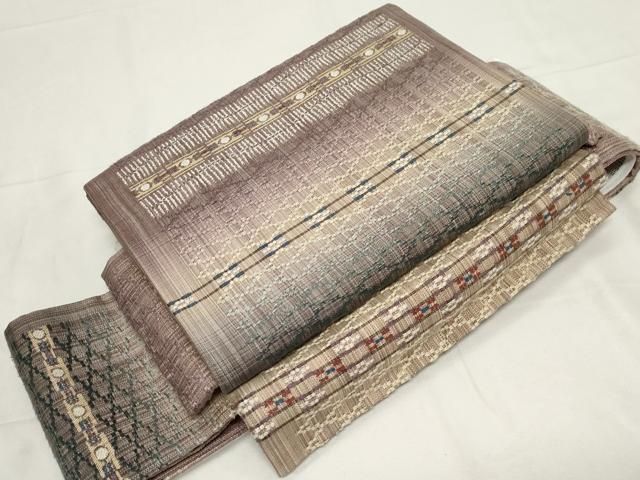 平和屋着物●ワンタッチつけ帯 花織 吉祥文 やまと誂製 正絹 CAAZ6482dy