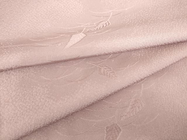 平和屋着物●上質な色無地 舞葉地紋 梅鼠色 正絹 DAAX3772az