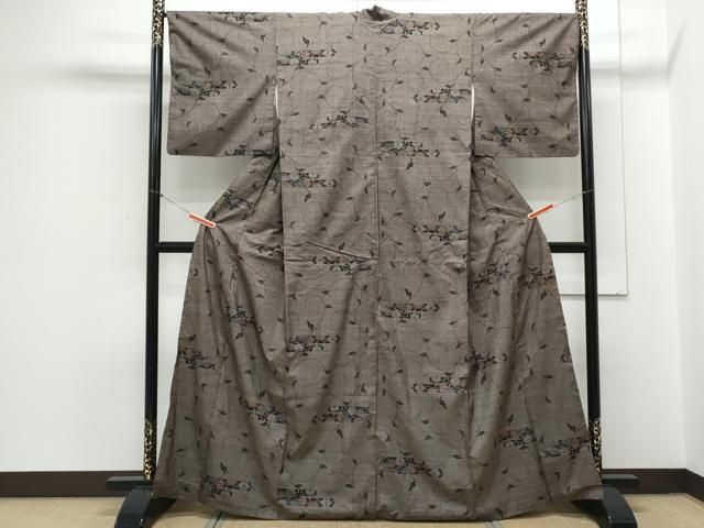 平和屋着物●訪問着 7マルキ エ霞花文 正絹 CAAY9467th