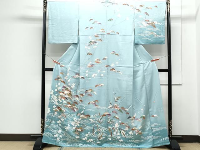 平和屋着物 訪問着 作家物 立波松梅文 暈し染め 正絹 CAAY9471th