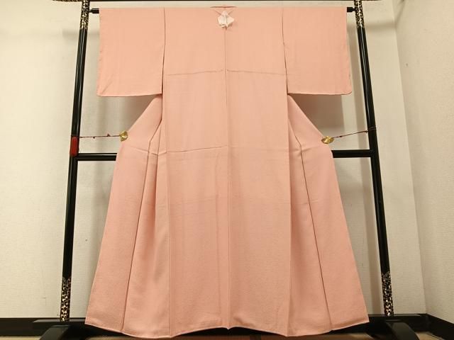 平和屋着物 上質な色無地 赤香色 正絹 AABC3677ph