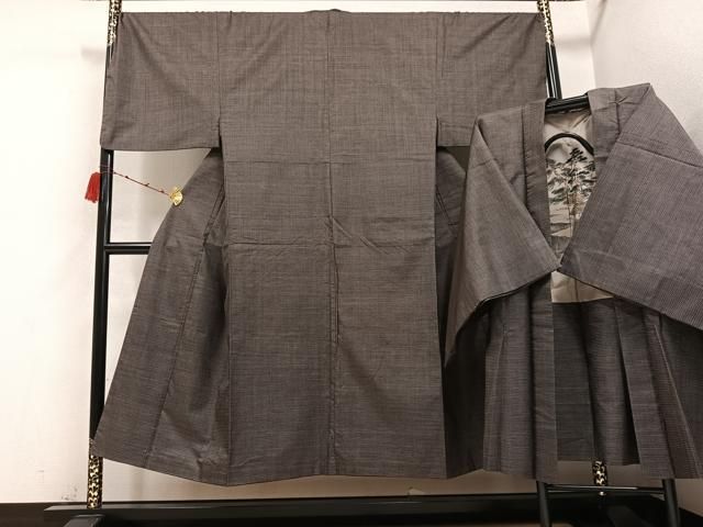 平和屋着物●男性 本場大島紬 アンサンブル 100亀甲 総詰め 正絹 AABC3700ph