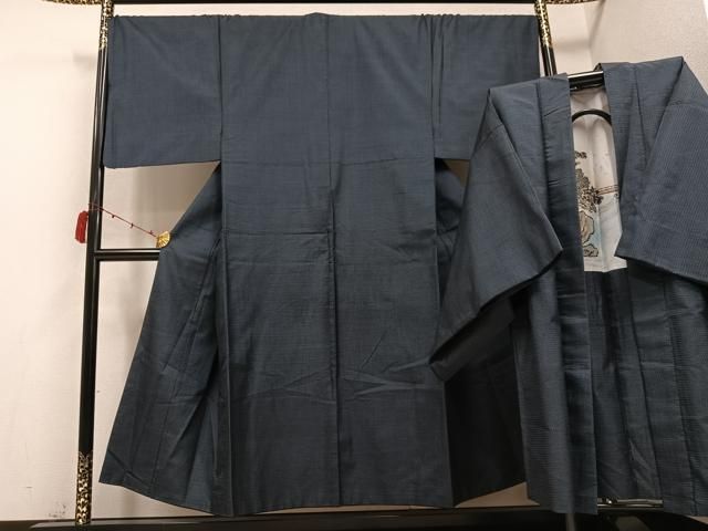 平和屋着物●男性 本場大島紬 アンサンブル 100亀甲 総詰め 正絹 AABC3701ph