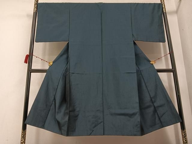 平和屋着物 男性 紬 アンサンブル 色無地 百入茶色 正絹 ph