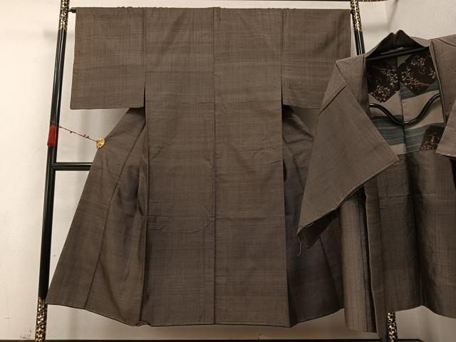 平和屋着物 男性 紬 アンサンブル 正絹 AABC3706ph