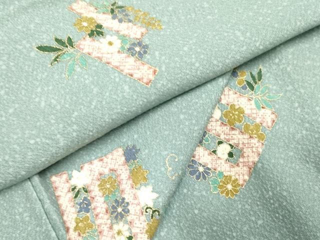 平和屋着物●上質な小紋 源氏香花文 金彩 正絹 ♥ DAAY2465op