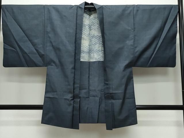 神秘的な 平和屋着物●男性 本場大島紬 アンサンブル 120亀甲 総詰め 正絹 CAAZ1152vf