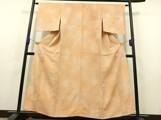 平和屋着物 上質な小紋 単衣 流水文 暈し染め 正絹 AABC6173jh