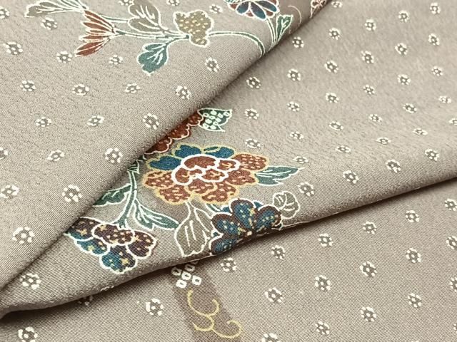 平和屋着物▽小紋 単衣 花間道 洗える着物 AABC6176jh