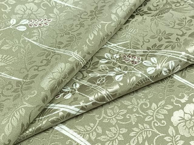 平和屋着物▽小紋 単衣 草花文 洗える着物 AABC6179jh