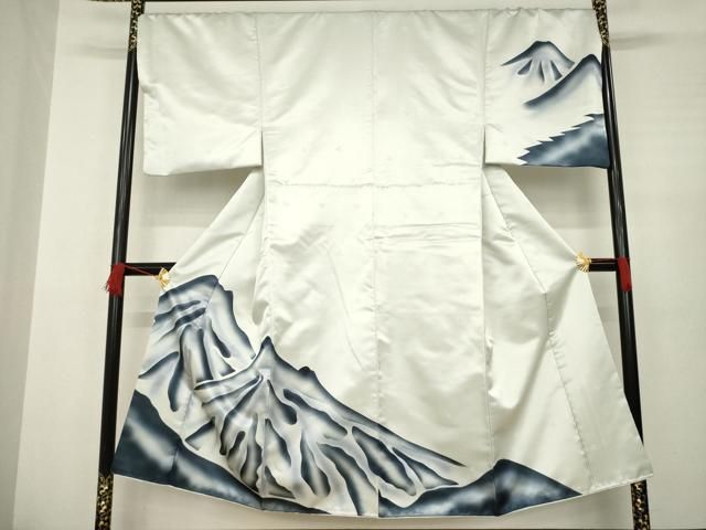 平和屋着物●男性 訪問着 遠山文 洗える着物 AABC4158ck