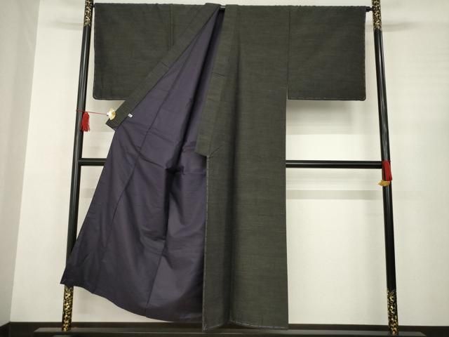 平和屋着物○男性 結城紬 杢 さが美扱い 正絹 逸品 未使用 AABC4159ck