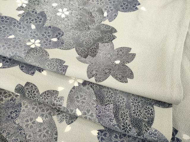 平和屋着物●上質な小紋 桜尽くし 正絹 AABC4163ck