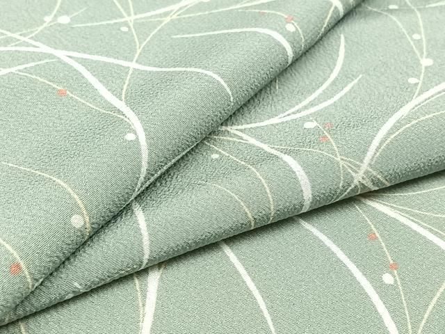 平和屋着物▽小紋 単衣 露芝文 洗える着物 AABC6198jh