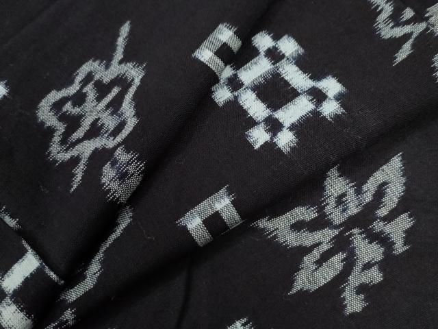 平和屋着物●久留米絣 単衣 霞吉祥草花文 綿 CAAZ2962yc