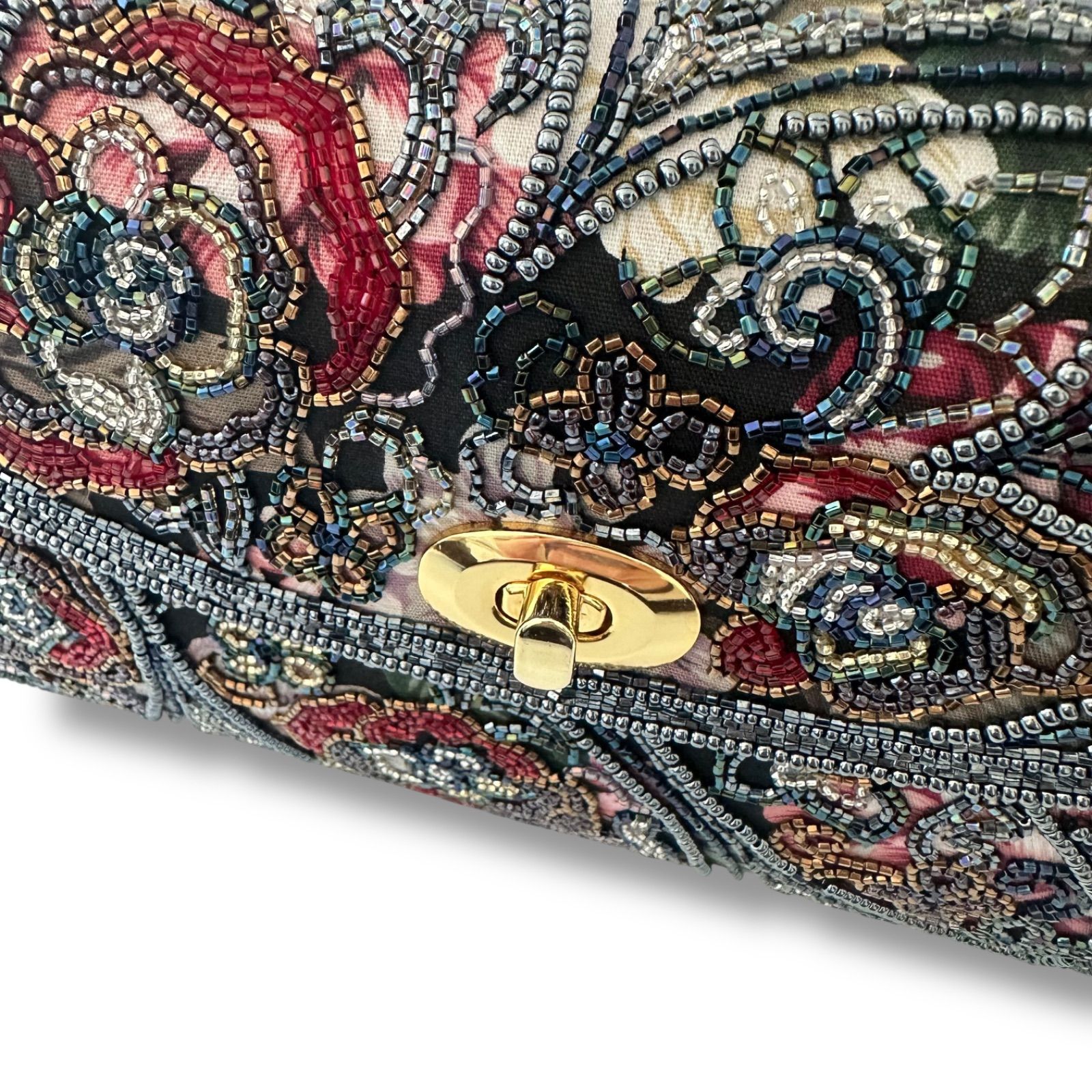 ☆美品☆ はしもと ビーズ刺繍ハンドバッグ 皇室御用達 フォーマル 稀少品 日本製はしもとビーズ刺繍ハンドバッグ はしもと ビーズバック 皇室