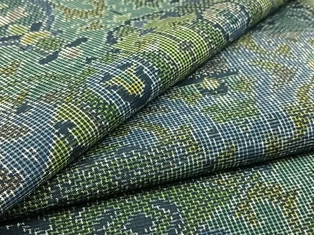 平和屋着物 本場大島紬 単衣 草花文 正絹 AABC6792jh