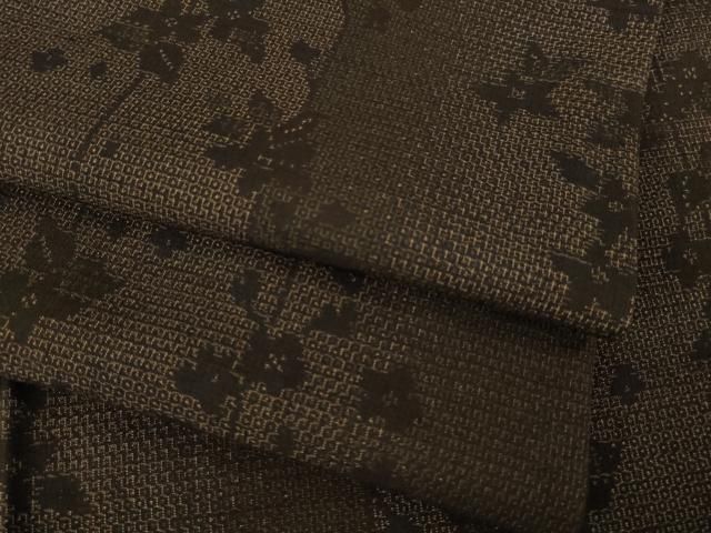 平和屋着物 結城紬 100亀甲 花間道 正絹 AABC5612ck