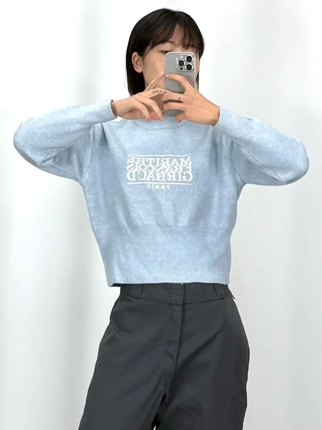 ルーキーCK9751 マリテフランソワジルボー ライトブルー レディース ニット