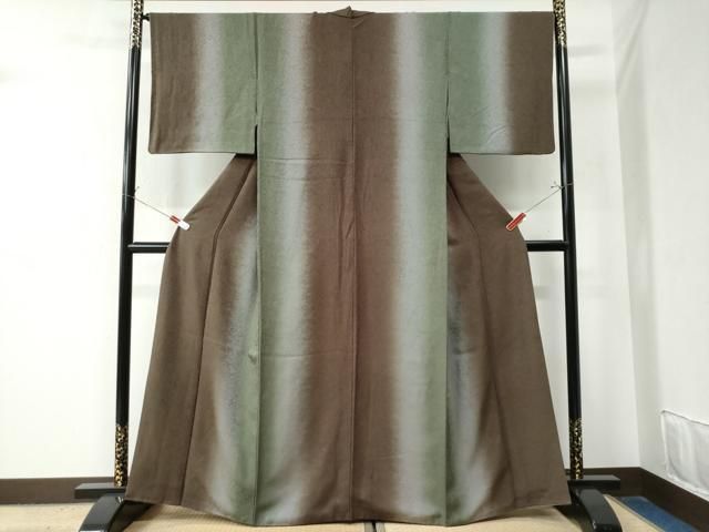 平和屋着物 上質な小紋 草花文 暈し染め 正絹 CAAZ3023yc