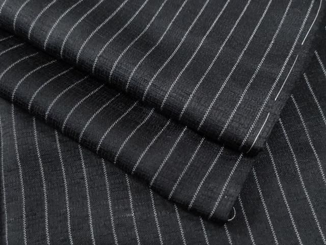 平和屋着物●上質な小紋 縞 紺地 正絹 ♥ CAAZ3027yc