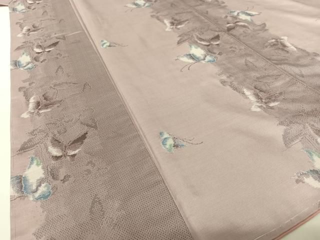 舞蝶文 藤絹織物謹製