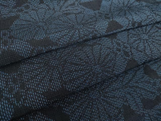 平和屋着物●結城紬 籠目花文 正絹 DAAY1683ps