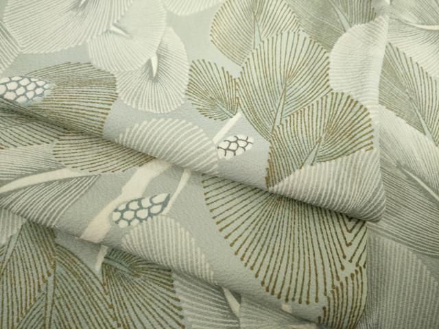 平和屋着物●上質な小紋 松 金彩 正絹 AABC5640ck