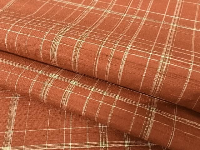 平和屋着物●上質な紬 格子 正絹 AABC0078zg