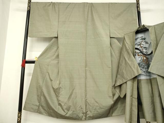 平和屋着物●男性 本場大島紬 アンサンブル 亀甲絣 正絹 AABC5644ck