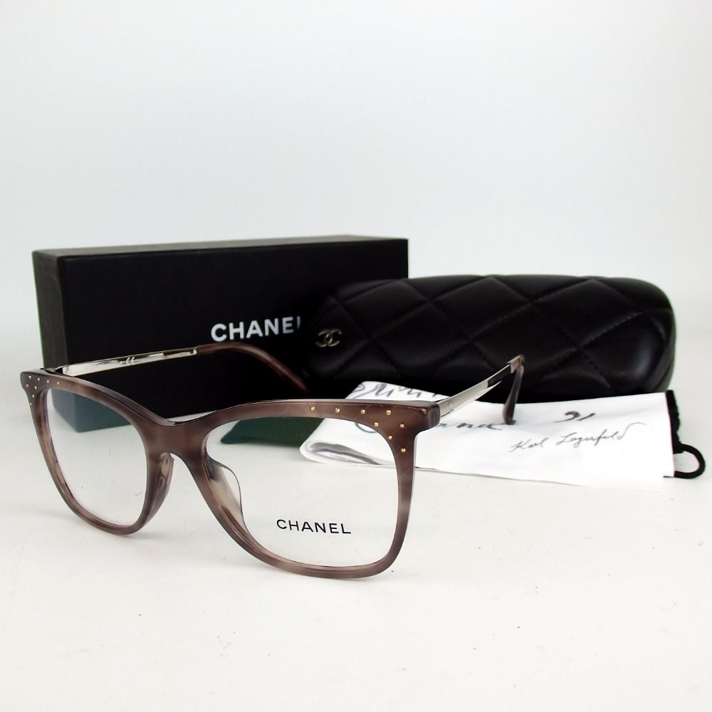 CHANEL シャネル ココマーク ラインストーン 3379-B-A 52 17 140 度無し眼鏡 16-403 6