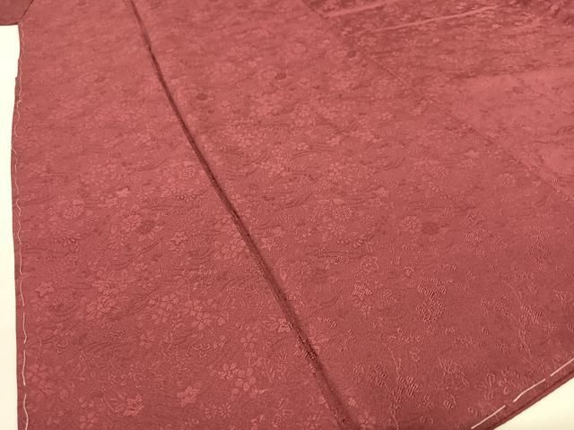 草花地紋 葡萄色