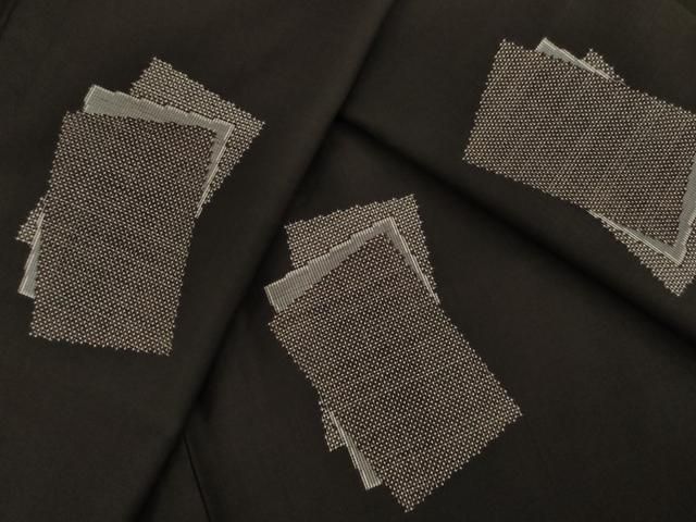 平和屋着物●本場大島紬 一元7マルキ 総絣 地空き 色紙重ね文 正絹 AABC5648ck