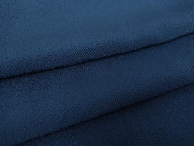 平和屋着物●上質な色無地 濃紺地 正絹 DAAY1744ps