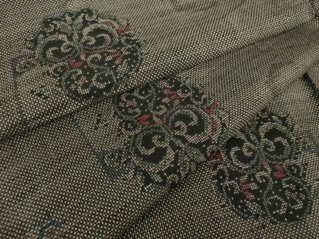 平和屋着物●本場大島紬 9マルキ 花丸文 正絹 ♥ DAAY1746ps