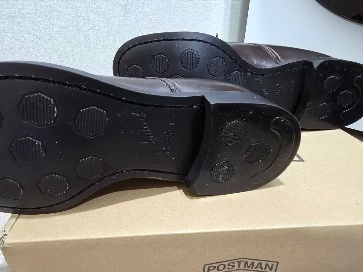  ポストマン ブラウン ドビ 260 mm ローファー ブーツ 革靴