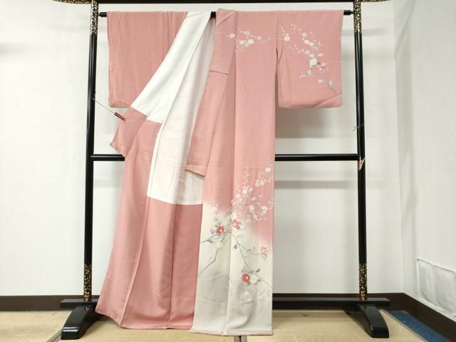 平和屋着物 訪問着 友禅 作家物 枝椿 暈し染め 正絹 CAAZ3103yc