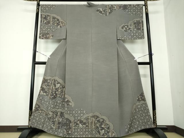 平和屋着物●訪問着 更紗花葡萄唐草文 金彩 正絹 ♥ DAAY1758ps