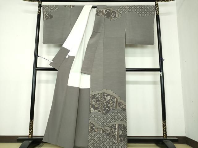 平和屋着物 訪問着 更紗花葡萄唐草文 金彩 正絹 DAAY1758ps