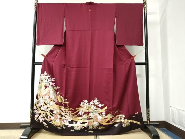 平和屋着物●訪問着 几帳霞宝尽くし草花文 金彩 やまと誂製 正絹 CAAZ3105yc