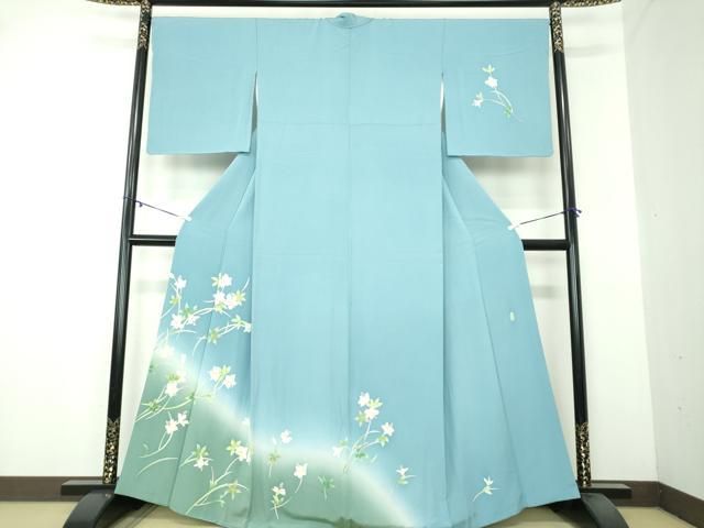 平和屋着物●本加賀友禅作家 南克治 訪問着 草花文 暈し染め 正絹 DAAY1760ps