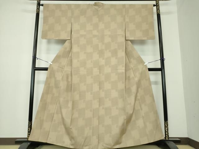 平和屋着物 結城紬 80亀甲 瓦文 ほていや扱い 正絹 DAAY1766ps