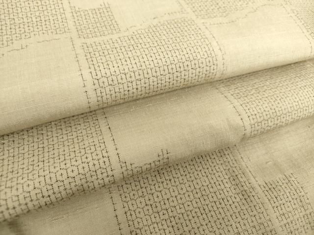 平和屋着物 結城紬 80亀甲 瓦文 ほていや扱い 正絹 DAAY1766ps