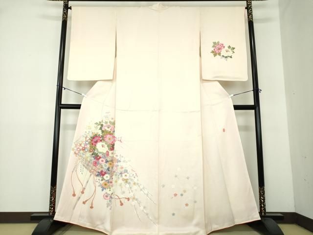 平和屋着物●本加賀友禅作家 金丸充夫 訪問着 友禅 作家物 花笠 正絹 DAAY1775ps