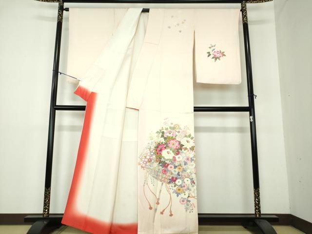 平和屋着物 本加賀友禅作家 金丸充夫 訪問着 友禅 作家物 花笠 正絹 DAAY1775ps