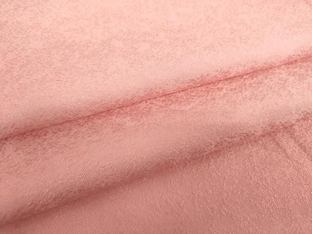 平和屋着物●上質な色無地 霞地紋 紅梅色 正絹 DAAY1778ps