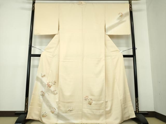 平和屋着物●訪問着 流水雪輪花文 金彩 正絹 DAAY1793ps